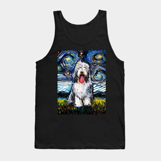 Bearded Collie Night Tank Top by sagittariusgallery